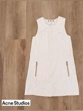 Acne Studios Sleeveless A-Line Dress with Zip Details